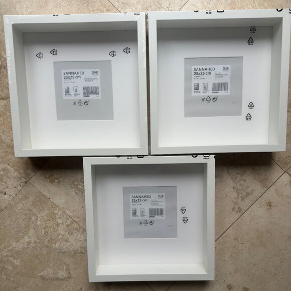 IKEA Shadow Box Picture Frames x 3 pieces 9.75 " x 9.75" square - Picture 1 of 4